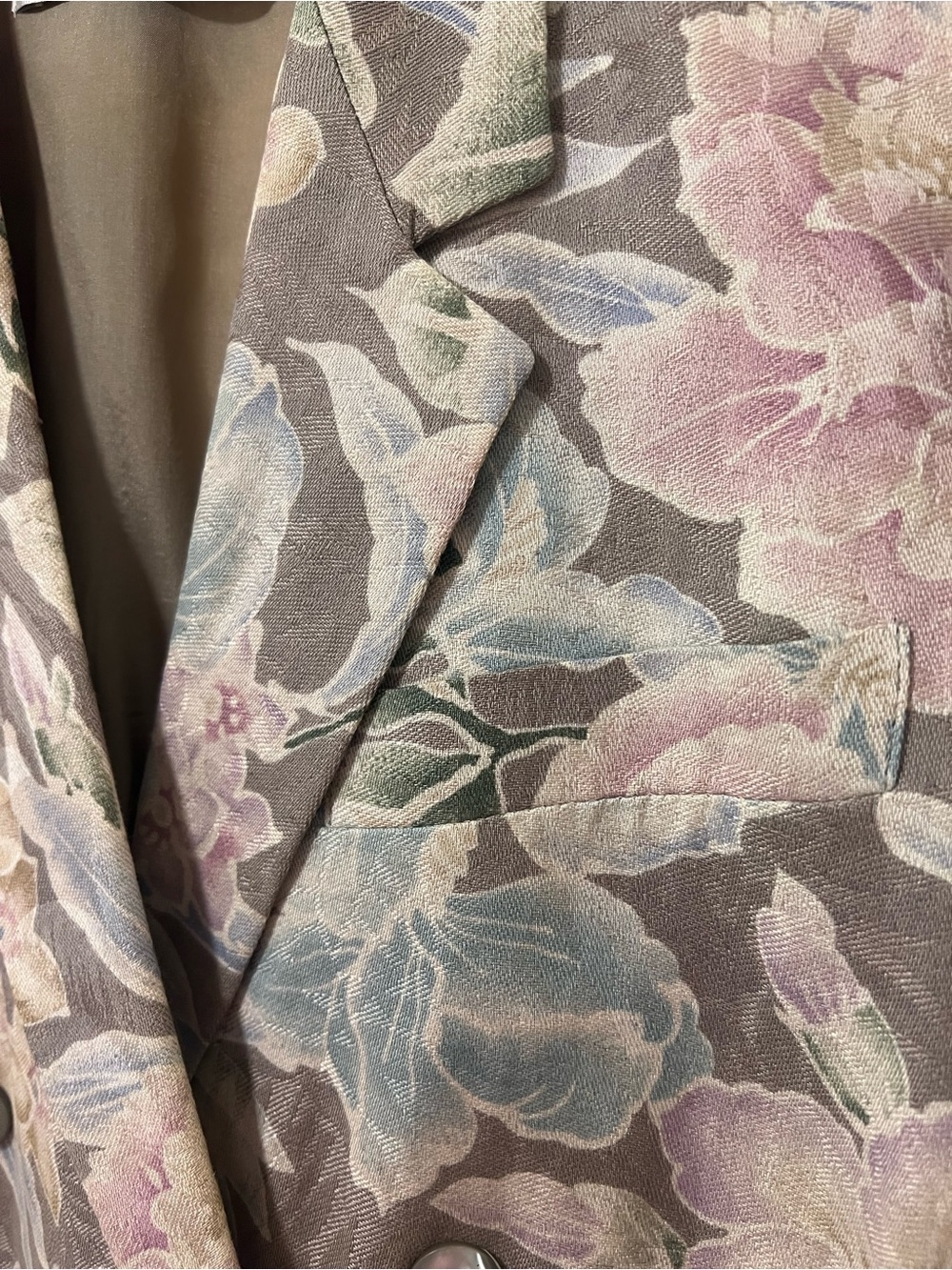 MAX MARA Vintage Linen Cotton Floral Skirt Suit Set Peony Garden - Picture 14 of 16